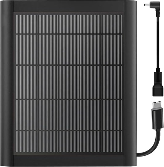 8W Solar Panel Charger for Camera, 9.8inch Camcorder Solar Panel with 10FT USB C Cable for Outdoor Cam Plus, Stick Up Cam/Pro, Spotlight Camera Plus/Pro Battery (8W-1Pack) by Unknown