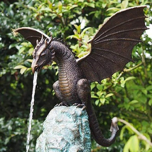 Garden Dragon Statue Fountain for Home Garden Decoration Bronze Dragon Water Fountain Outdoor Decoration, Picture Customization