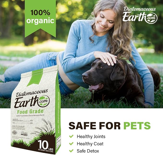 DiatomaceousEarth Food Grade Diatomaceous Earth – 10lb | 100% Organic, All-Natural Powder | Safe for Humans & Pets | OMRI Listed for Organic Use - Image 8