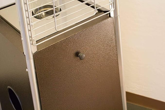 Avenlur Outdoor Patio Pyramid Heater - 48,000 Btu, Portable, Propane, W/Wheels, Protective Cover (Hammered Bronze)