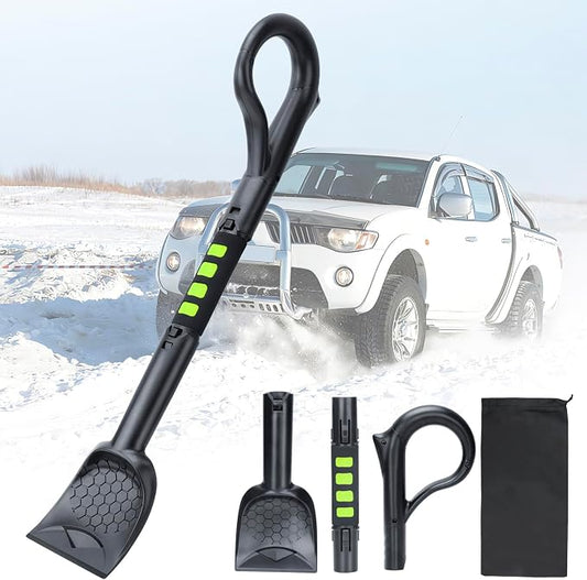 25.8'' Larger Ice Scrapers for Car Windshield | Dang Near Indestructible Ice from Scrape Frost and Ice |3-in-1 Emergency Snow Shovel | Detachable Remover with Foam Grip for Small Cars, Trucks, SUVs by Nibule
