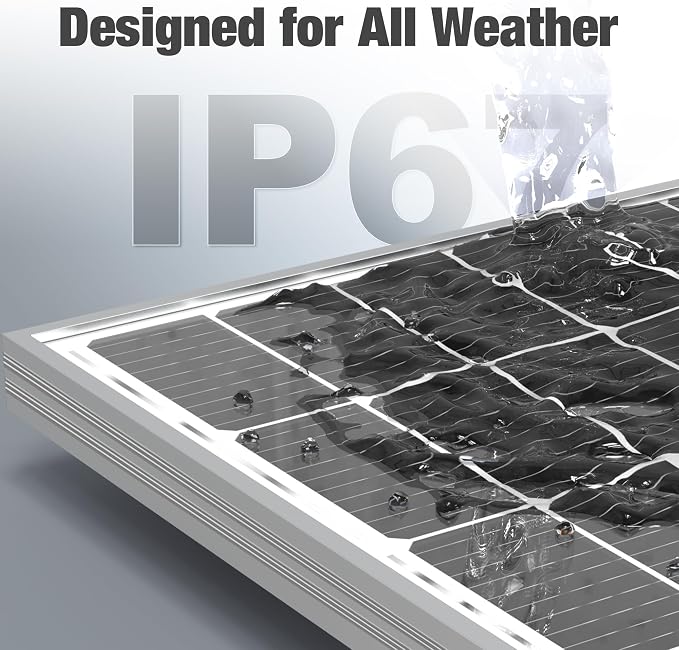 SOLPERK 100 Watt Solar Panel 12 Volt, 100W Solar Panel High-Efficiency Monocrystalline Solar Panels for Home, RV, Camping, Marine, Rooftop, Off-Grid Applications - Image 2