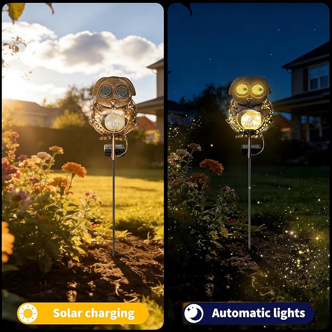 Solar Lights Outdoor Decor, Solar Dog Yard Decorations Outdoor, Garden Decorative, IP65 Waterproof, Gifts for Women Mom, for Yard Patio Lawn Pathway Landscape