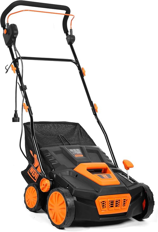WEN 15-Inch 13-Amp 2-in-1 Electric Dethatcher and Scarifier with 12-Gallon Collection Bag (DT1315) - Image 2