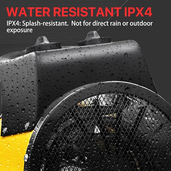 EAGLE PEAK 1500W Greenhouse Heater, Electric Space Heater with Thermostat for Greenhouse, Grow Tent & Small Workshops, IPX4 Water Resistant Radiant Heat, 2 Pack, Yellow