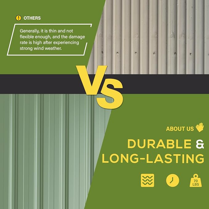 AECOJOY 5' x 3' Outdoor Storage Shed, Small 3x5 Metal Sheds & Outdoor Storage Clearance with Lockable Door, Utility and Tool Storage Cabinet Garden Shed for Backyard, Patio, Outside use in Green - Image 5