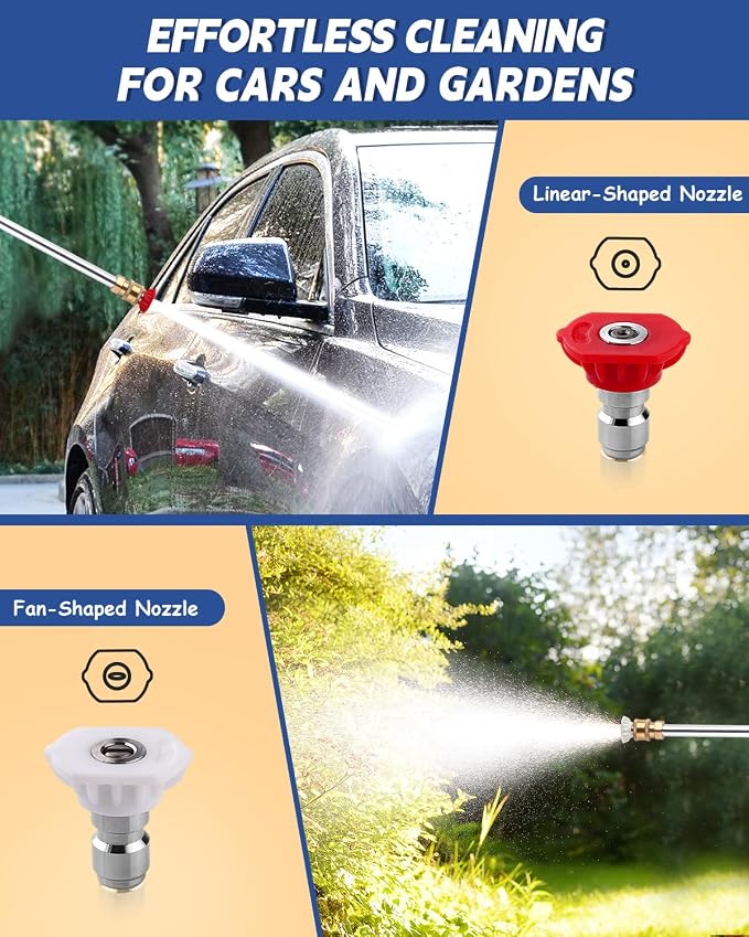 2026 Upgraded Jet Nozzle Power Washer for Garden Hose, Includes 2 High-Pressure Nozzles and Quick Connectors | Hydro Jet High Pressure Washer Tools - Image 3
