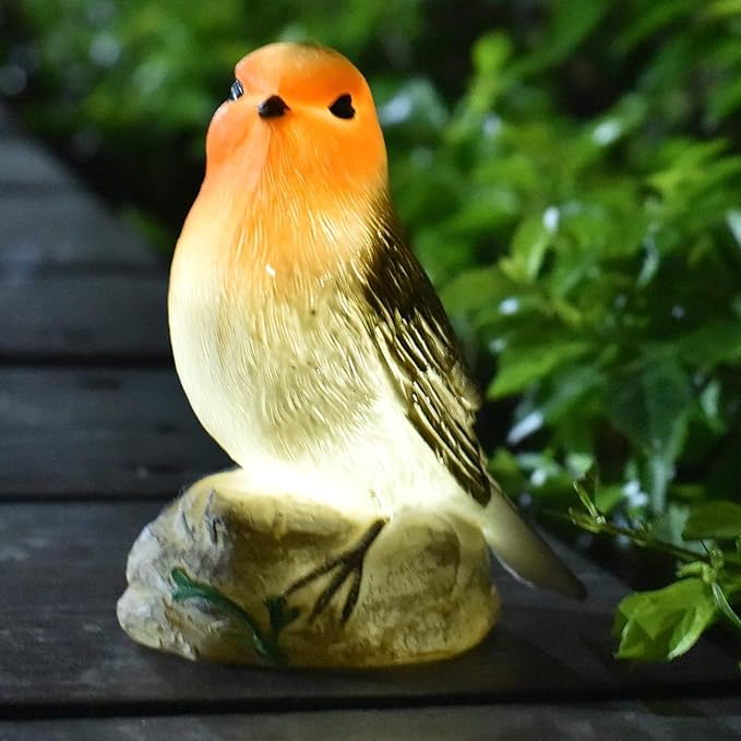 Easter Gifts for Adults Women - Bird Statues Solar Garden Decor for Outside Yard Outdoor Home Patio Decor, Fairy Garden Accessories for Mom Grandma Wife Sister Nana
