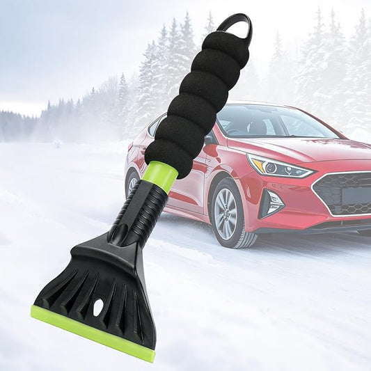 Oversized Ice Scrapers for Car Windshield, Snow Brush Scrapers Car Window Frost Removal with Foam Handle, 4.7Inch Large Soft Blade for SUVs Trucks-Scratch???1pc??? by Nibule