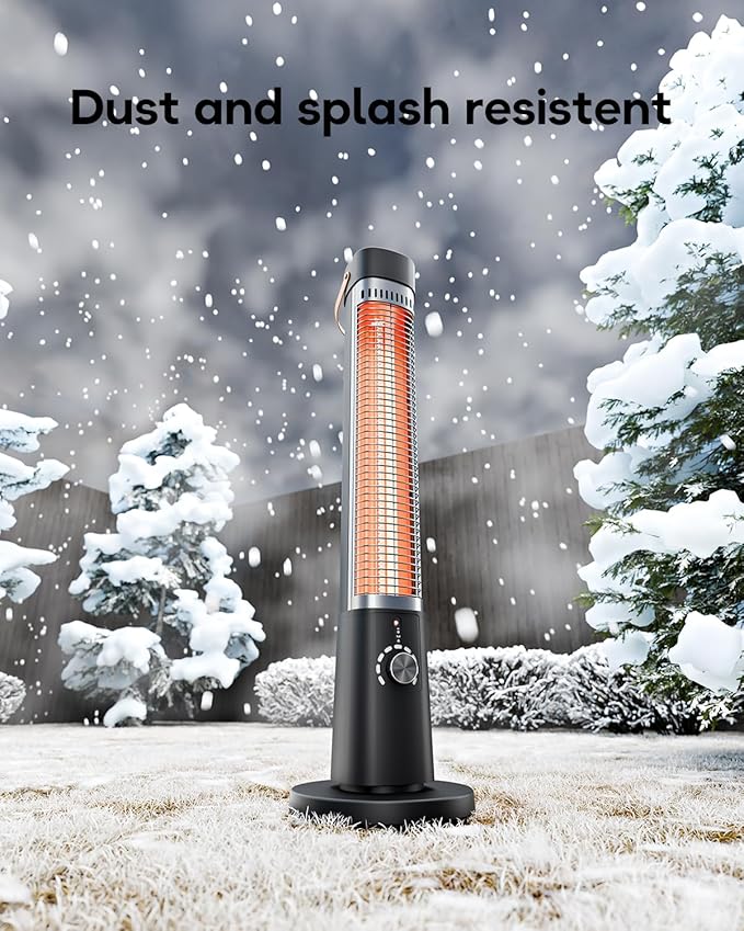 Patio Heater, 9 Heat Setting, 60-Degree Oscillation, 9-Hour Timer, Portable A - 9