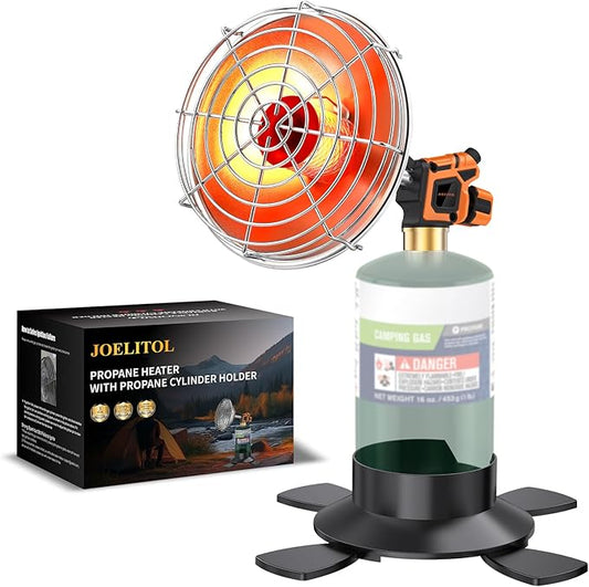 Propane heater, 2000℉ Portable Propane Heater with Foldable Gas Cylinder Stand for Camping, Tent, Hiking, Ice Fishing, and Hunting(Fuel Cylinder Not Included)