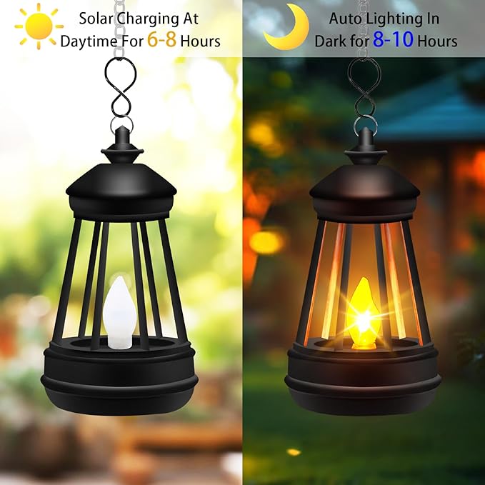 Mini Solar Lantern Lights Replacement for Outdoor Statue, Small Hanging Lantern Replacement, Waterproof Garden Decor Outdoor Lighting Decorative Lights for Yard Patio Lighting, Warm White, 1 Pack