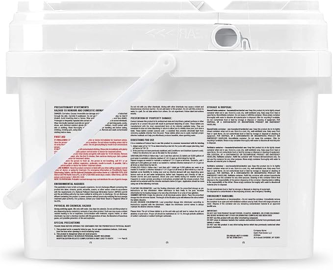 3 Inch Chlorine Tablets for Swimming Pools & Spas | 90% Available Chlorine Trichlor Pool Tablets | Long-Lasting Slow Dissolving Sanitizer for Clean & Clear Water (3inch-5Lbs) - Image 2