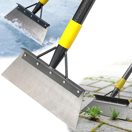 Floor Scraper Long Handle - Ice Removal Tool, Multifunctional Garden Cleaning Flat Shovel, 74" Weed Scraper Heavy Duty Sharp Blade for Lawn Edging,Sidewalk Weeding,Driveway Steps Snow Shovel by PoPoHoser