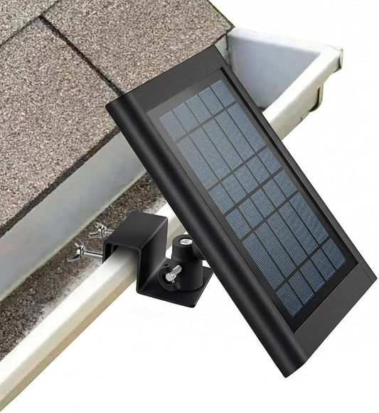ALERTCAM Gutter Mount for Solar Panel, Adjustable Weatherproof Aluminum Alloy Mount Bracket, Perfect Angle to Get Adequate Sunlight (Black) by ALERTCAM