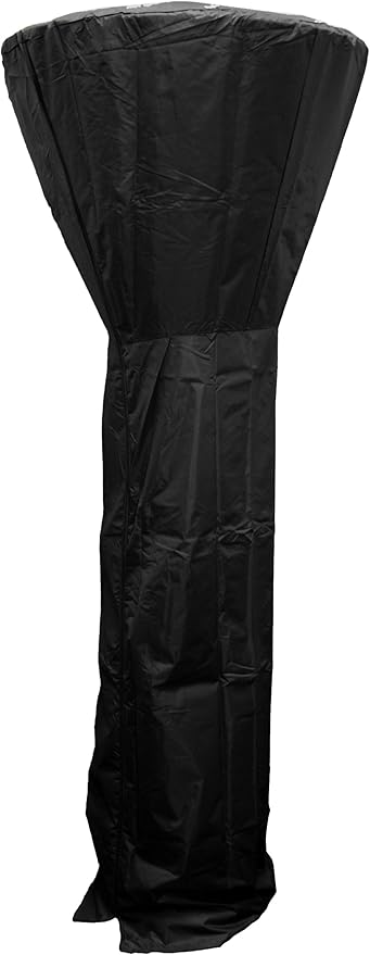 Hiland Tall Patio Heater Cover - 87" H x 33" W x 33" D, Heavy Duty Waterproof, 210D Fabric, Zipper Closure, Black, HVD-CVR-B