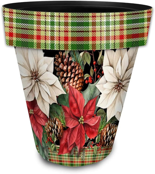 Briarwood Lane Mixed Poinsettias Planter