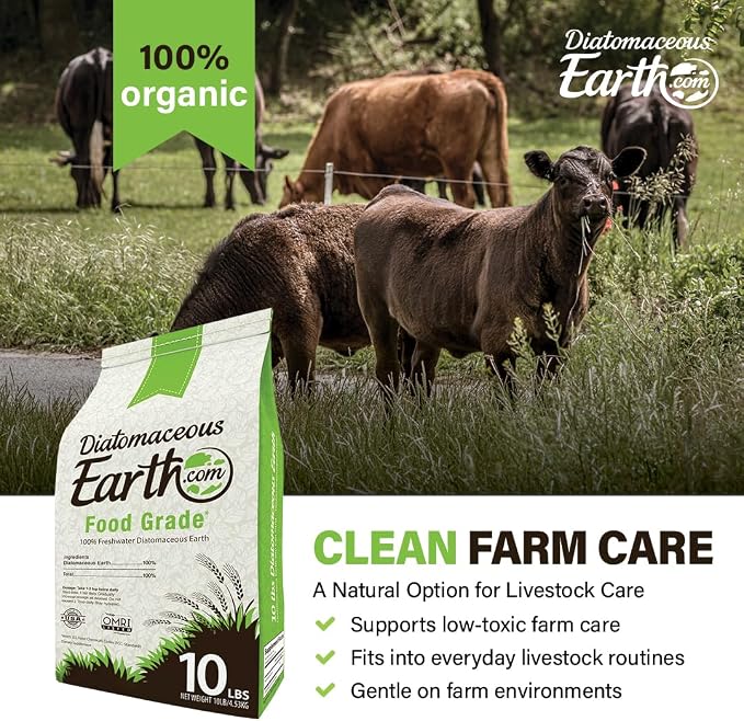 DiatomaceousEarth Food Grade Diatomaceous Earth – 10lb | 100% Organic, All-Natural Powder | Safe for Humans & Pets | OMRI Listed for Organic Use - Image 6