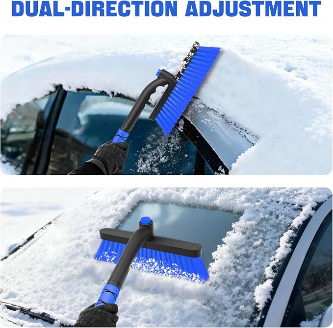 nacena Snow Brush and Ice Scrapers for Car Windshield, Detachable Snow Remover for Cars EVA Foam Grip and Rotatable Brush Head Snow Scraper for Car Trucks SUV, Winter Cars Accessories (Blue) - Image 8