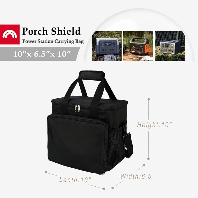 Porch Shield Portable Power Station Carrying Storage Bag for Jackery Solar Generator Explorer 160 240 300 - Image 2