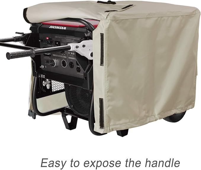 Porch Shield Waterproof Universal Generator Cover 38 x 28 x 30 inch, for Most Generators 5500-15000 Watt, Light Tan - Image 5