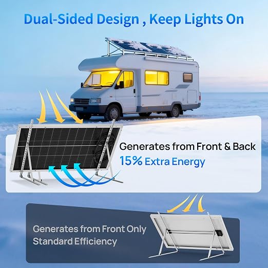 ECO-WORTHY 400W Solar Panels 4pcs 100 Watt 18V Monocrystalline Solar Panel Module for Off Grid PV Power for Home, Camping, Boat, Shed Farm, RV,12V Battery,2-Pack 2 * 100W - Image 3