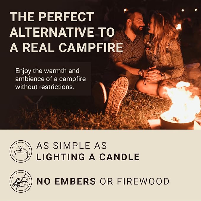Radiate 2 Pack XL 8" Portable Campfire As Seen On Shark Tank - Up to 2 Hours of Burn Time, Reusable Travel Fire Pit for Camping, Patios & Beach Days - Great Alternative to a Real Fire - Made in USA - Image 5
