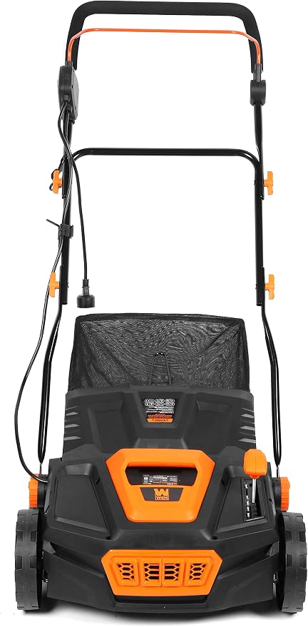WEN 15-Inch 13-Amp 2-in-1 Electric Dethatcher and Scarifier with 12-Gallon Collection Bag (DT1315) - Image 10