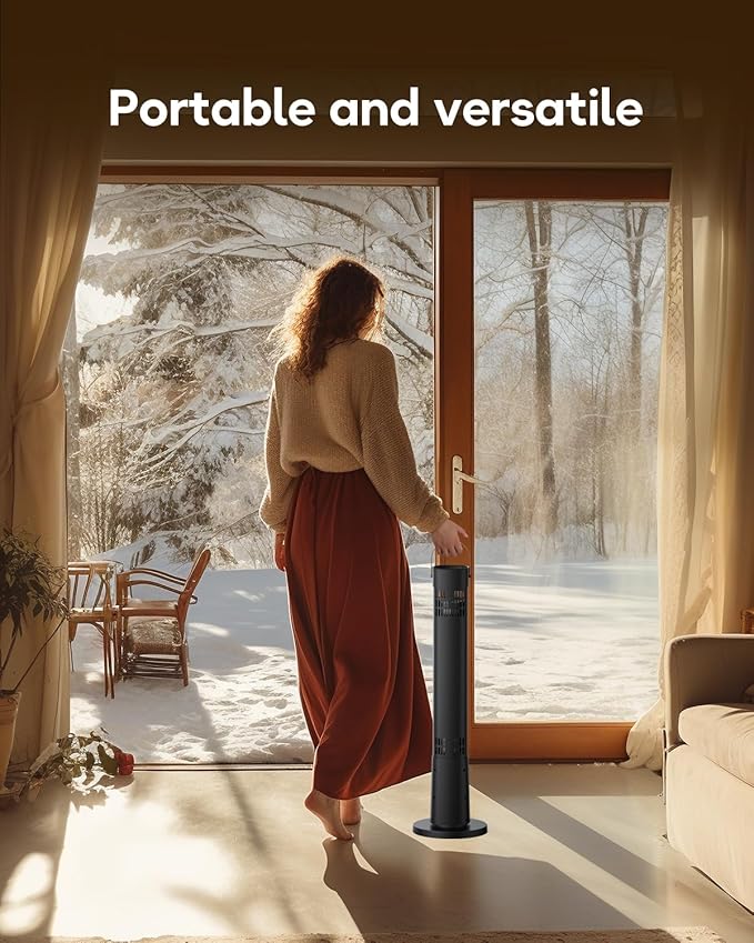 Patio Heater, 9 Heat Setting, 60-Degree Oscillation, 9-Hour Timer, Portable A - 9
