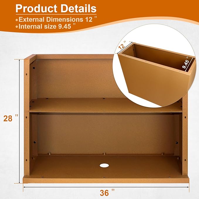 36"x12"x28" Corten Steel Planter Box, Rustic Metal Planter with Drainage Holes, Rust & Weather Resistant for Patio Garden Indoor Outdoor Commercial Use