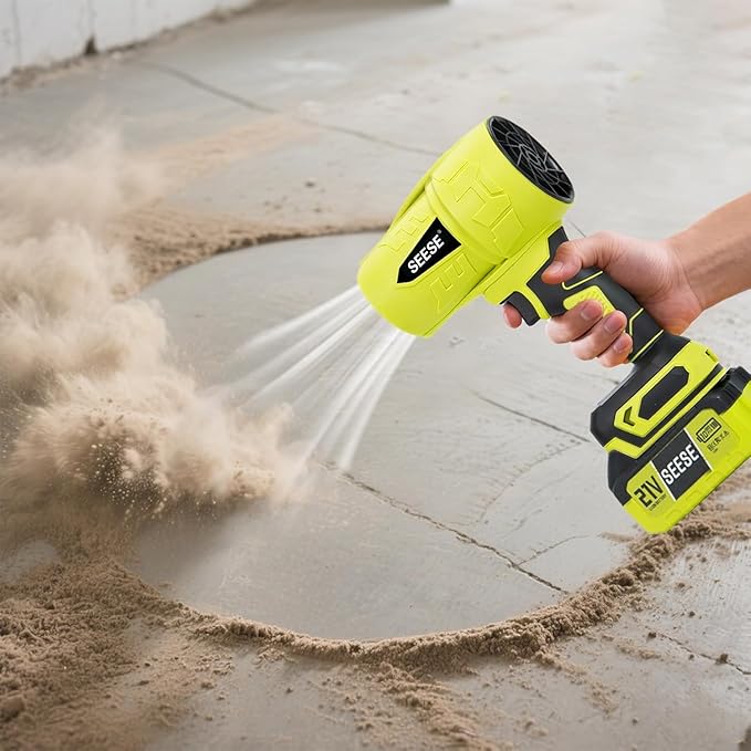 Turbo Jet Leaf Blower: Cordless Leaf Blower for Yard Leaves, Driveway Sand & Car Drying - 450 CFM High Speed with Ergonomic Handle for Easy Operation - Image 6