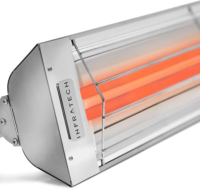 Infratech WD-6024 SS Stainless Steel 61.25” Dual Element Fixture 6000 Watt, 240 Volt, Stainless Steel