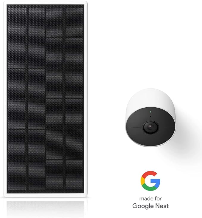Wasserstein Solar Panel, Solar Panel Charger for Google Nest Cam Outdoor or Indoor, Battery - 2.5W Solar Power - Camera Solar Panels Made for Google Nest (1 Pack) - Image 2