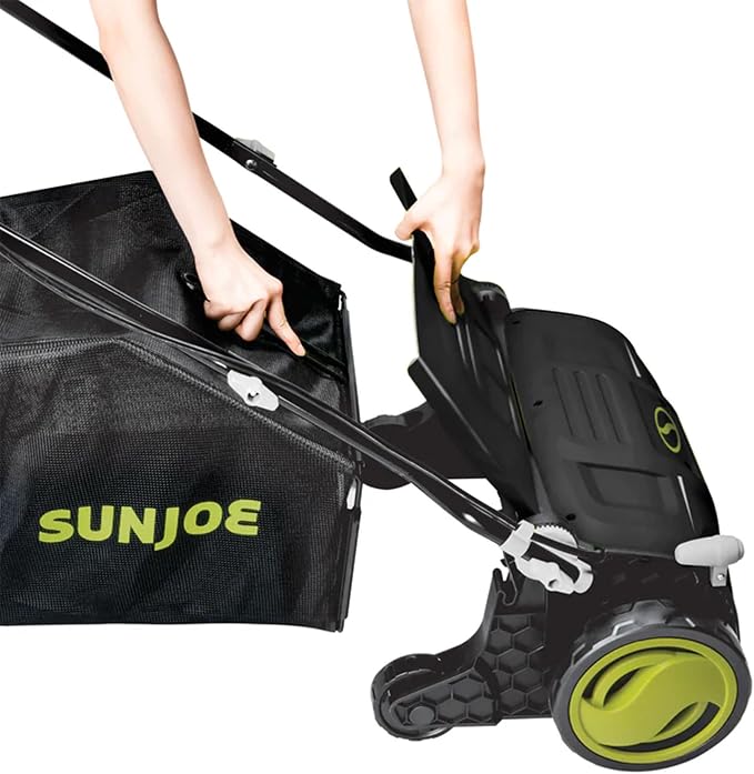 Sun Joe 15-Inch Electric Powered Lawn Dethatcher with Scarifier Blade Reel and Collection Bag - 13-Amp Corded Yard Power Rake Tool Machine for Grass Thatch Removal, AJ805E - Image 3