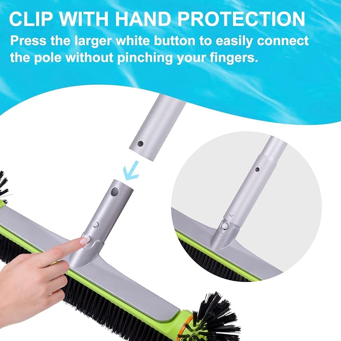 Sepetrel Pool Brush Head for Cleaning Walls,Heavy Duty Inground/Above Ground Swimming Pool Round Scrub Brushes with Premium Strong Bristle & Reinforced Aluminium Back - Image 4