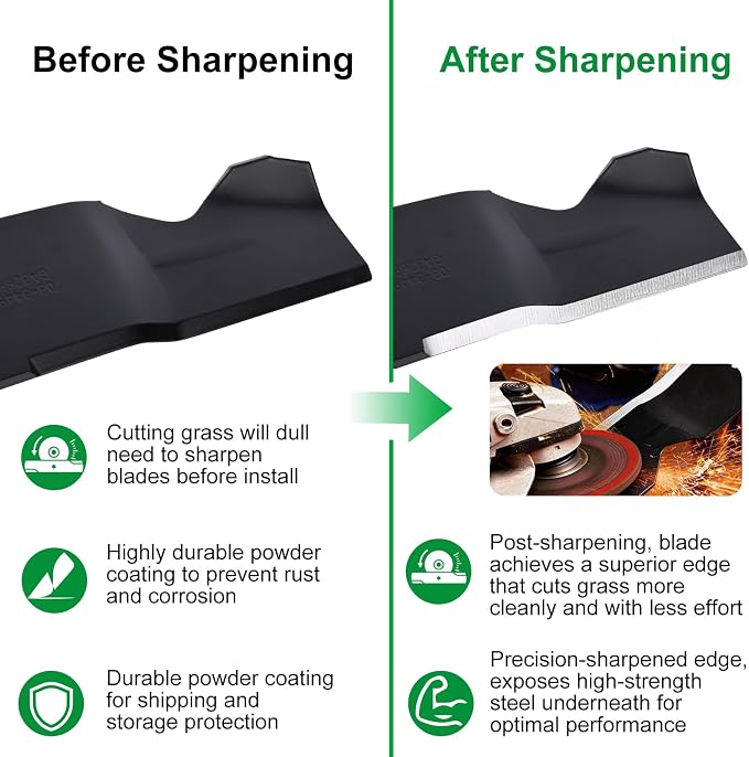 Grasscool 532187256 Z254F Mower Blades for Husqvarna 54 inch Zero Turn Z254 MZ54 RZ5424 RZ5426 YTH26V54 YTH2454 YTH24V54 LGT2654 54'' Deck Lawn Mower Replace 187256 532187254 High Lift - Image 3