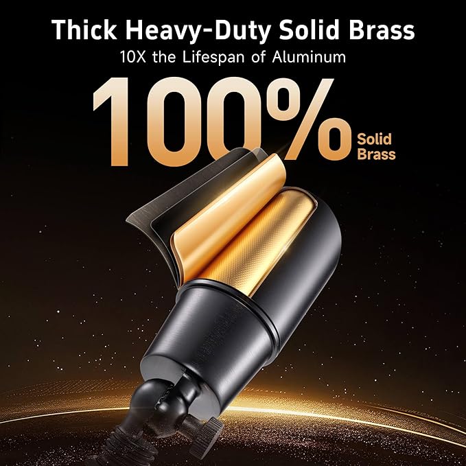 Gardenreet Solid Brass Spot Lights - Black Low Voltage Landscape Spotlight Outdoor, 12V LED Uplights Wired, Waterproof Electric for Patio Wall Without MR16 Bulb (6 Pack)