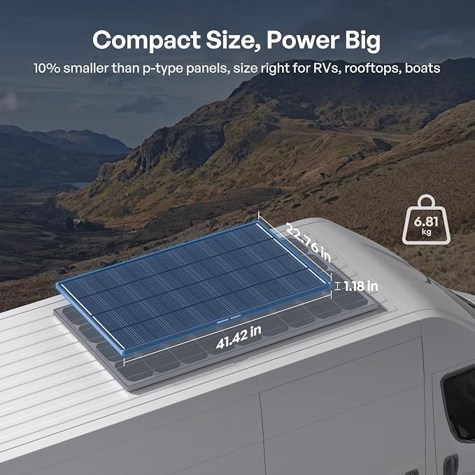 Renogy ShadowFlux Solar Panels, N-Type Anti-Shading Panels for 12V/24V Systems with 25% High-Efficiency PV Modules, 120W ShadowFlux N-Type Panel - Image 6