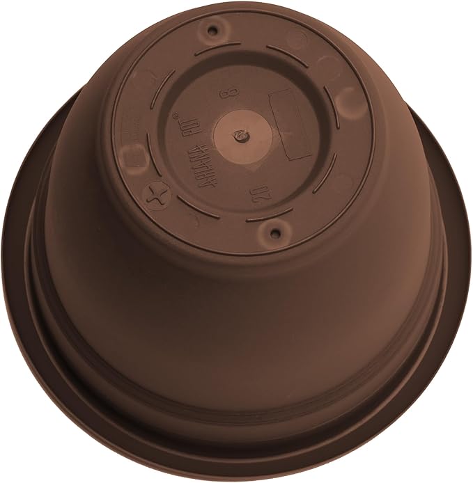 Bloem Ariana Self Watering Planter: 12" - Chocolate - Durable Resin Pot, for Indoor and Outdoor Use, Self Watering Disk Included, Gardening, 3 Gallon Capacity