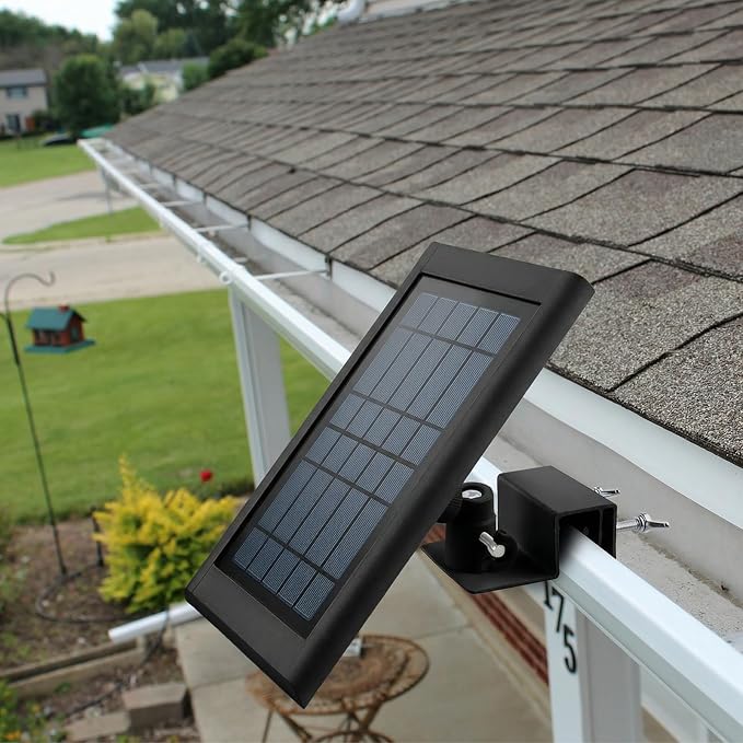ALERTCAM Gutter Mount for Solar Panel, Adjustable Weatherproof Aluminum Alloy Mount Bracket, Perfect Angle to Get Adequate Sunlight (Black) - Image 5