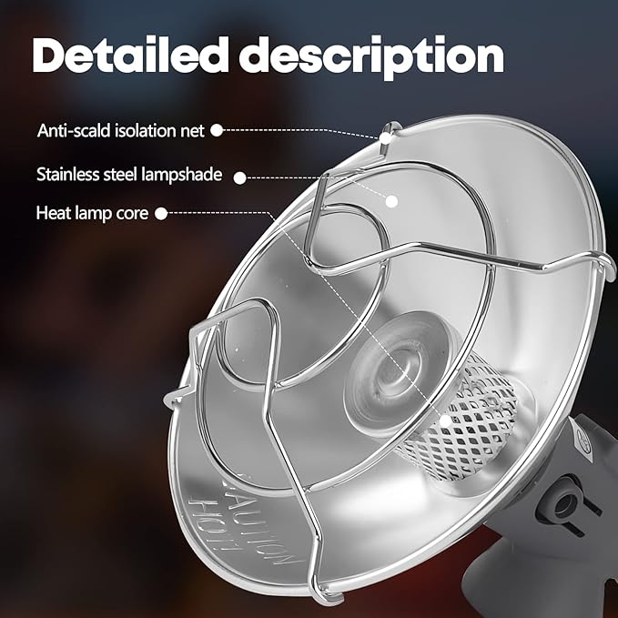 Portable Propane Heater For Outdoor, Fishing, Camping Either 1lb Propane Cylinder or ISO-Butane Adapted (PH001PRO)