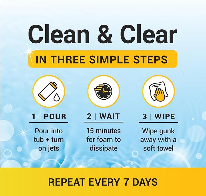 Bio Ouster 3in1 Weekly Hot Tub Cleaner, Conditioner, Clarifier - Hot Tub Chemicals for Standard & Inflatable Spas - Spa Chemicals for Crystal Clear & Sparkling Clean Water - Made in USA (4 Week Kit) - Image 5