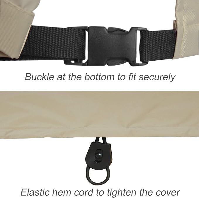 Porch Shield Waterproof Universal Generator Cover 35 x 26 x 28 inch, for Most Generators 5000-12000 Watt, Light Tan - Image 6