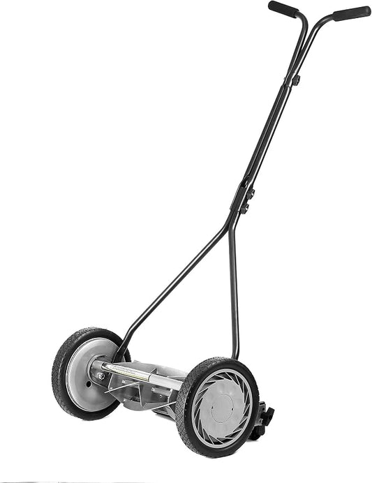 American Lawn Mower Company 1415-16 16-Inch 5-Blade Push Reel Lawn Mower, 5-Blade, Gray by AmericanLawnMowerCompany