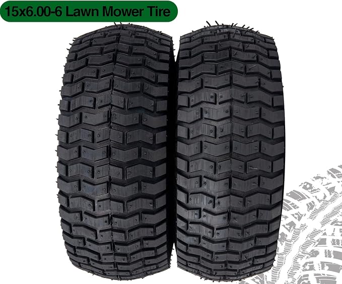 15x6.00-6 Lawn Mower Tire and Wheel Front Tire Compatible with John Deere Craftsman Husqvarna Riding Mowers Lawn Tractors - Image 6