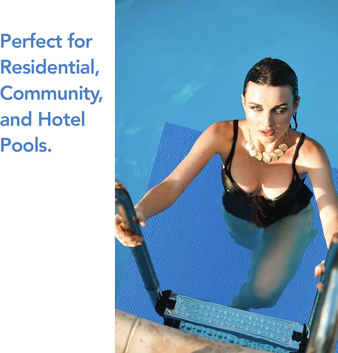 RESILIA Stay-Put Swimming Pool Ladder Mat - Non-Slip, Wide Ribbed, Protective Pad, 36 Inches x 36 Inches, 0.125 Inch Thick, Royal Blue, Made in USA - Image 7