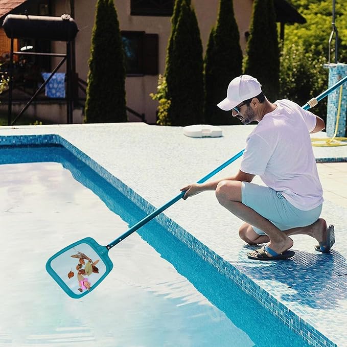 POOLWHALE Premium 15 Foot Telescopic Swimming Pool Pole, Adjustable 3 Piece Extendable Pool Cleaning Pole, Blue Anodized Aluminum - for Skimmer Nets, Vacuum Heads and Brushes - Image 6