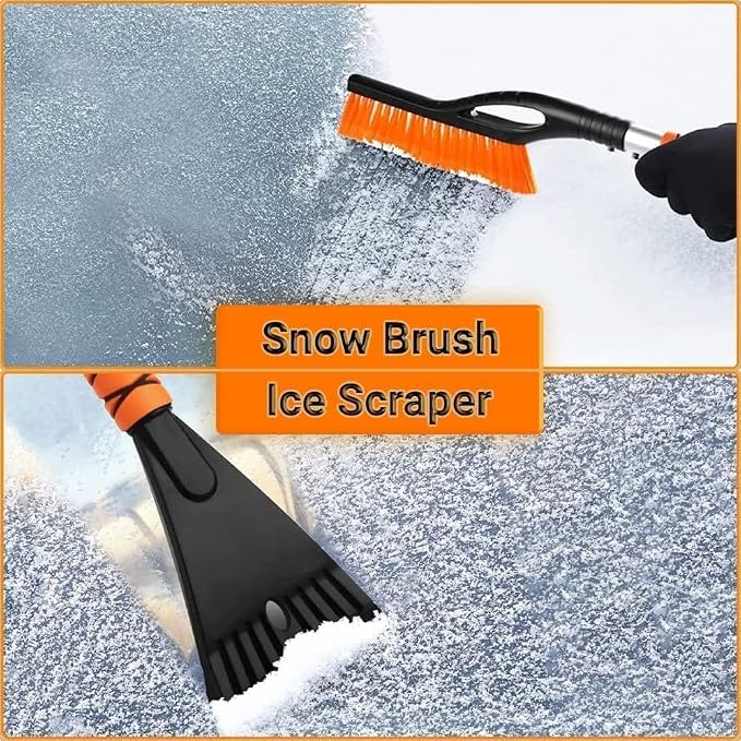 Snow Brush & Ice Scraper, 27 Inch, Ice Scrapers for Car Windshield, Detachable Snow Removal Tool with Ergonomic Foam Grip for Cars, Trucks, Suvs (Heavy Duty Abs, PVC Brush) - Image 6