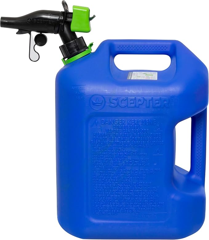 Scepter FSCK552 Fuel Container with Spill Proof SmartControl Spout, Blue Kerosene Can, 5 Gallon (Pack of 4) - Image 4