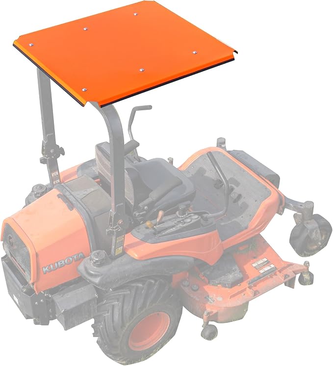 Universal Zero Turn Mower Canopy | ROPS 1.5”-3” | Robust Steel | Orange | Easy Install by EHSDevelopment